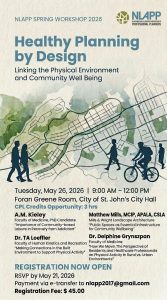 NLAPP Workshop Healthy Planning by Design
